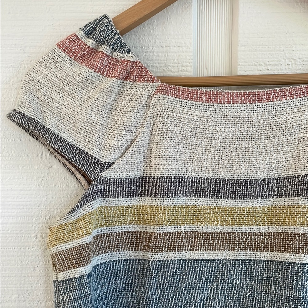 Madewell Texture & Thread Multicolor Striped Button-Up Top - Picture 4 of 7